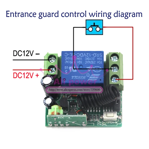 

315/433MHZ DC12V 1CH remote control light on off switch 1Transmitter 4Receiver Momentary Toggle Latched with Relay indicator