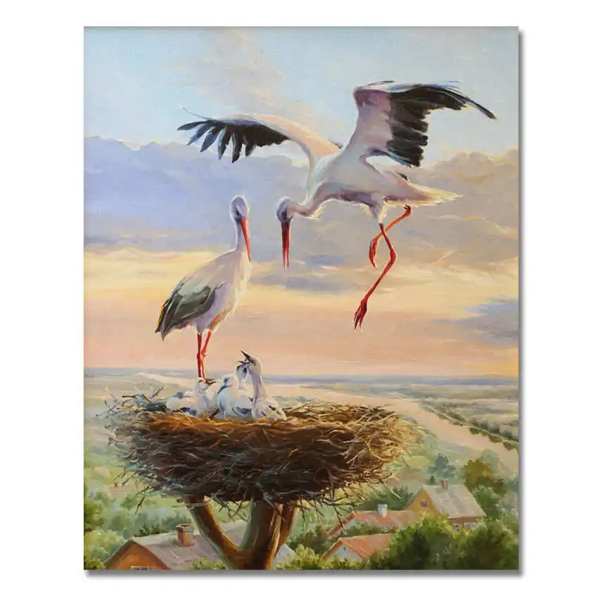 crane painting 2 Diy картина по номерам, Мак, Раскраска по номерам, красочный Кот Раскраска по номерам - Цвет: crane painting 2