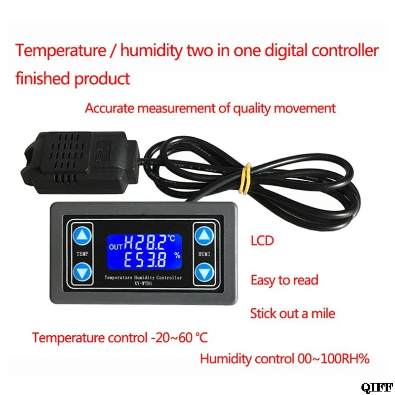 XY-WTH1 Digital Humidity &amp Temperature Controller Thermostat Hygrometer Regulator Mar28 | Thermometer