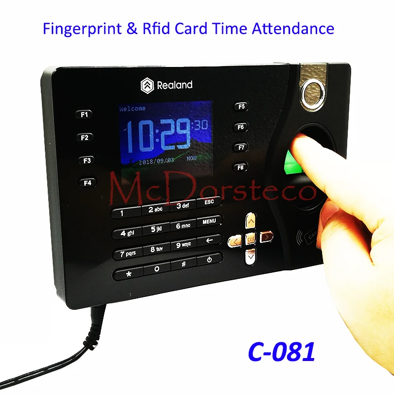 A C081 TCP/IP отпечатков пальцев часы Регистраторы сотрудник посещаемости