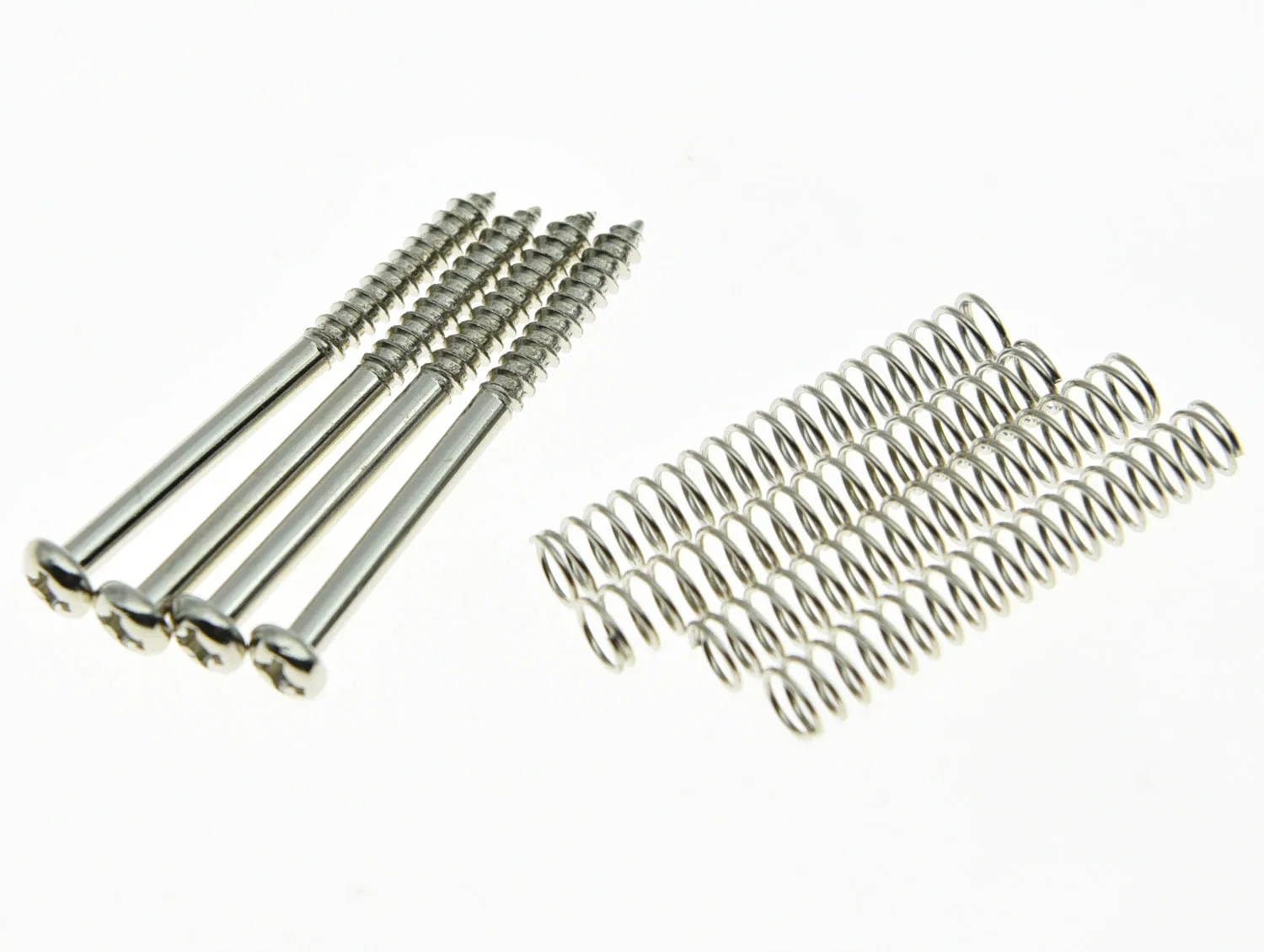 

KAISH Set of 4 P Bass J Bass P90 Soapbar Pickup Mounting Screws and Springs Nickel