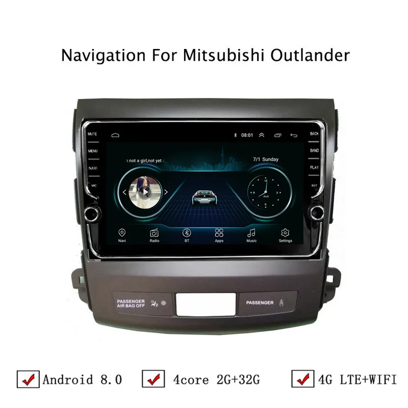 9 &quotAndroid 6 0/8 1 Автомобильная dvd навигационная система для Mitsubishi Outlander 2006 2007 2008 2012