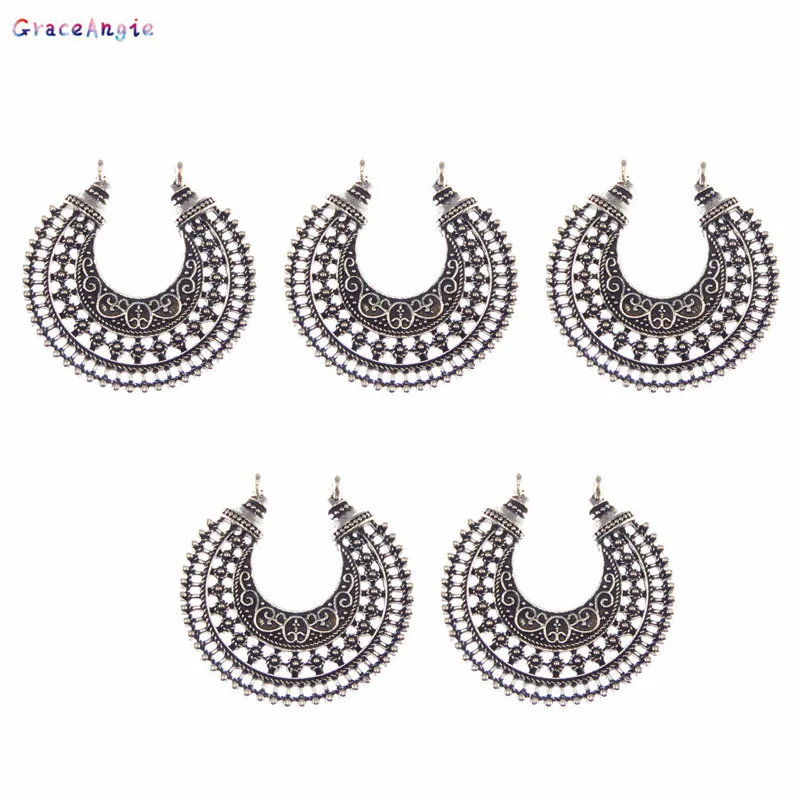 12 шт ювелирные изделия Цветной тон сплава полумесяц формы подвески соединители