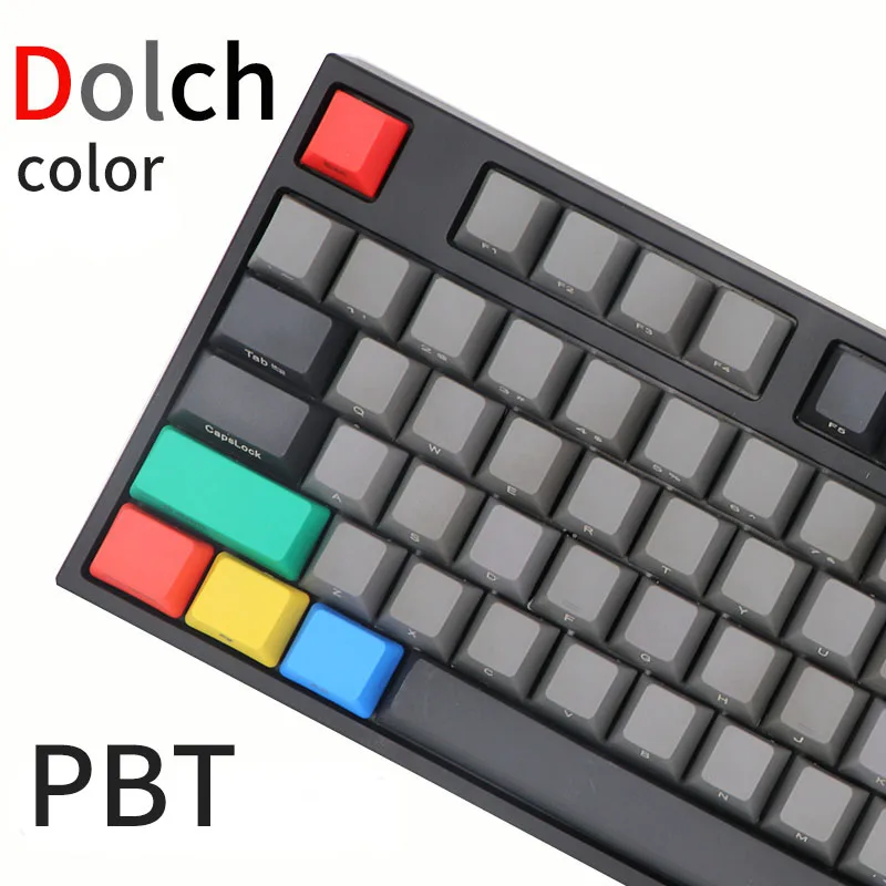 BGKP Dolch ODM толстые PBT брелки черный красный темно-серый микс 108Key 87Key 61Key для Cherry MX переключатели механической клавиатуры