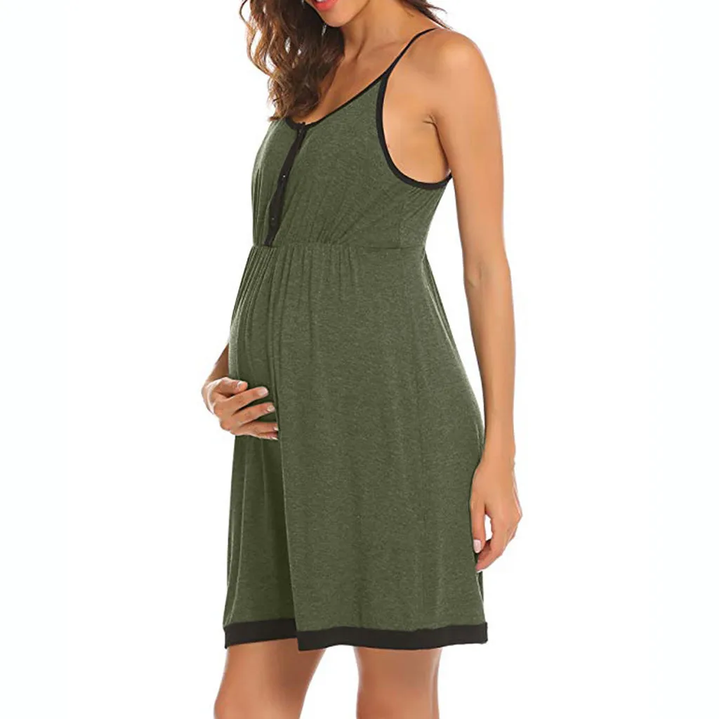 SAGACE платье для беременных однотонное комбинация Летние Повседневные платья