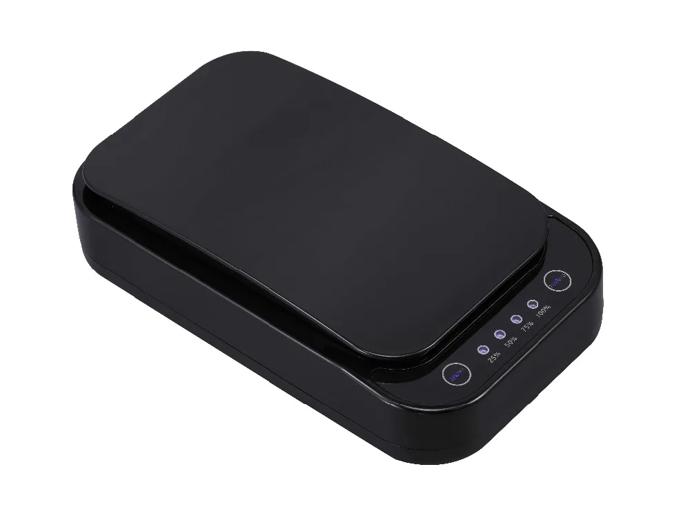 USB УФ стерилизатор для мобильного телефона с usb зарядкой Беспроводная зарядка для QI подходит для большинства 6 дюймов мобильных телефонов часы ювелирные изделия Двойной Антибактериальный УФ-светильник для дезинфекци