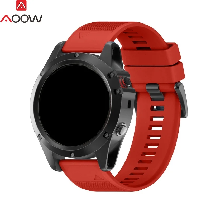 AOOW силиконовый ремешок для часов Garmin fenix 3 HR fenix 5X gps часы Quick Release замена Браслет ремешок Высокое качество полосы