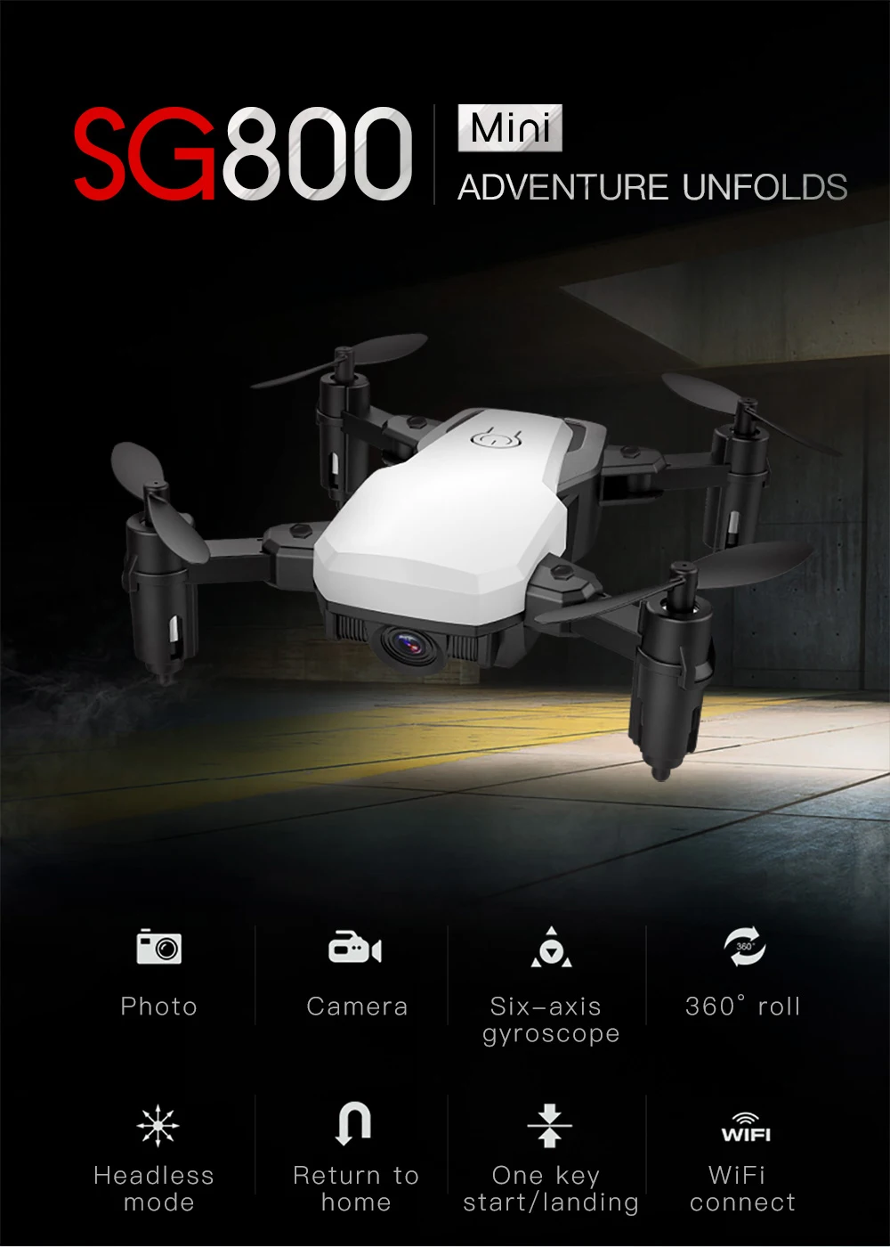 SG800 мини RC складной селфи Дрон удержание высоты с Wifi FPV камера Квадрокоптер VS S9 S9HW