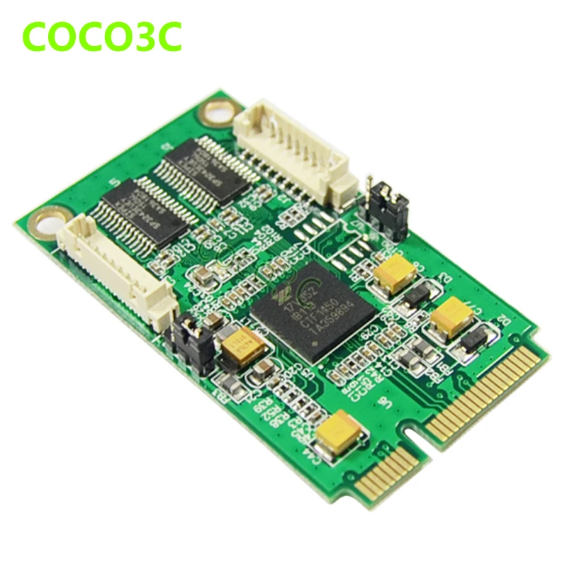 Для Intel Min ITX Mini PCIe 2 COM порты карты XR17V352 PCI express серийный контроллер карта DB9 RS 232