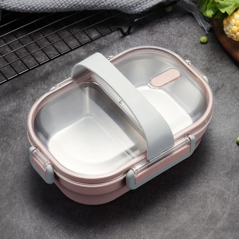 Портативный Ланч бокс Детская школьная металлическая коробка Bento кухня