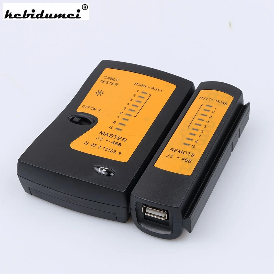 Сетевой Инструмент kebidumei тестер RJ11 RJ45 для сетевого кабеля и проводов Ethernet LAN
