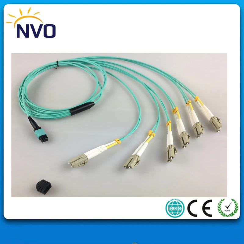10M MPO(Female)-LC/UPC OM4 12cores 3.0mm Mini Fiber Cable LSZH Jacket 0.9mm Fan-out LC/UPC Optic for QSFP+SR module | Мобильные