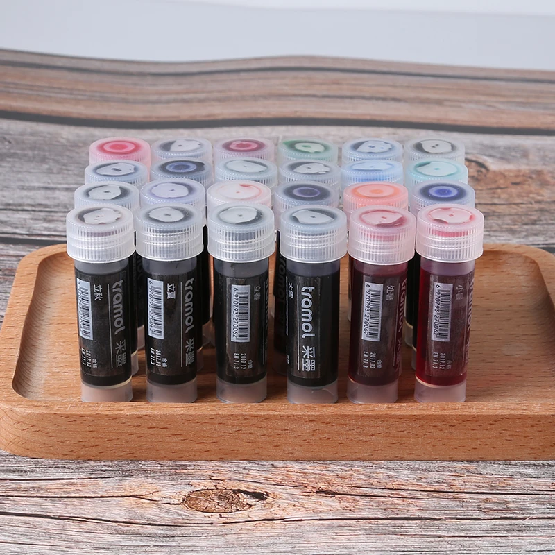 24 солнечные цветные чернила неуглеродные авторучка ручка для погружения