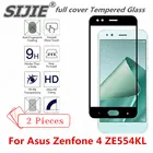 2 шт. полное покрытие из закаленного стекла для Asus Zenfone 4 ZE554KL подходит для экрана Защитная закаленная посадка по краям чехол дружелюбный