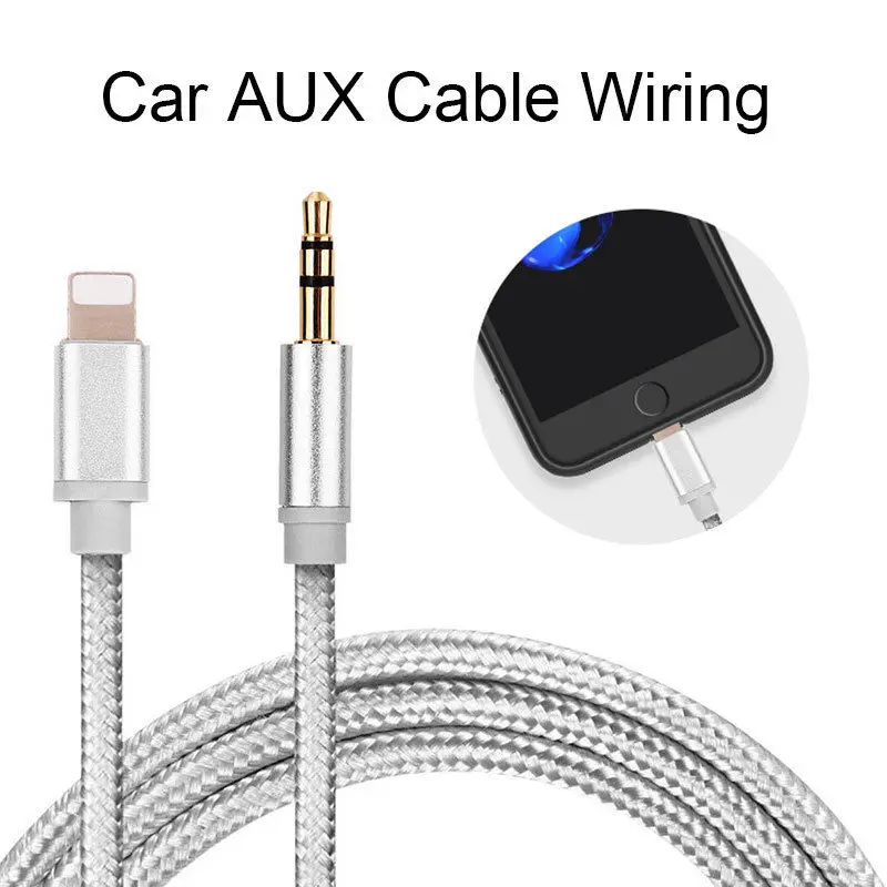 1 м для Lightning/AUX кабеля, автомобильный конвертер, 3,5 мм разъем, кабель для наушников, Aux линия, аудио адаптер для наушников для IPhone, IPad, IOS