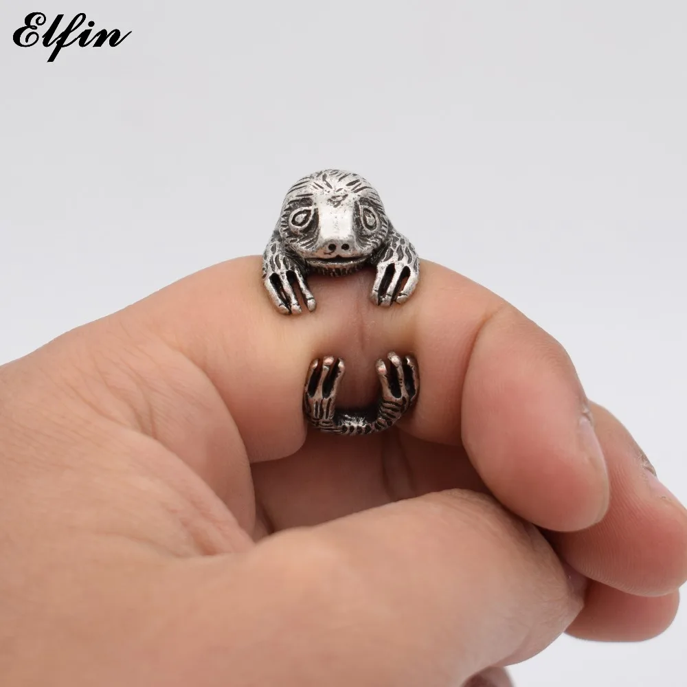 Эльфин оптом винтажное регулируемое кольцо Ленивец мужские Модные украшения