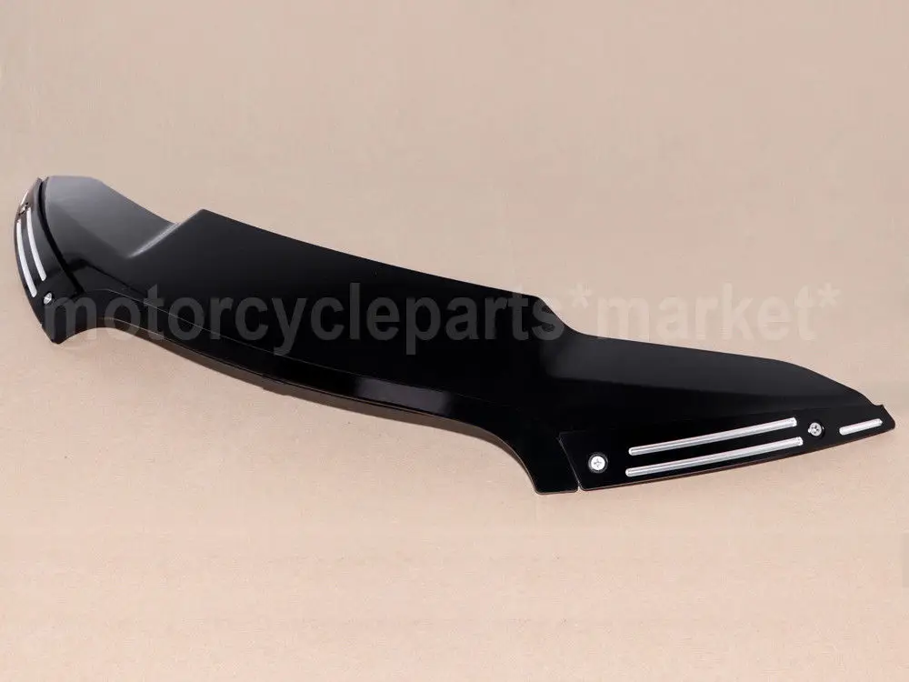 Black/Smoke 4.5&quot Flare Wave Windscreen Split Windshield Center w/ Side Trim For Harley Road Glide FLTR FLTRX 2015-2018 17 16 |