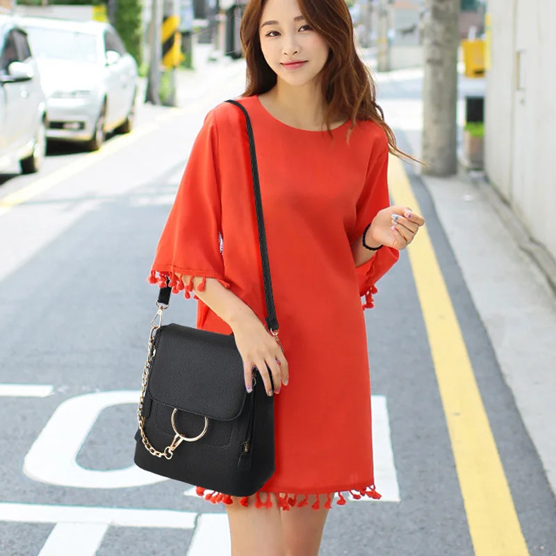 Women Mini Crossbody Bag Backpack Dual Use Lady Travel PU Leather Shoulder Bags WF 668 | Багаж и сумки