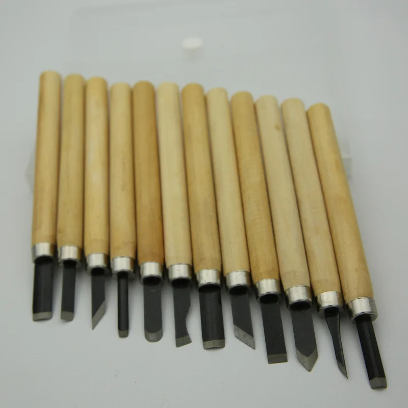 12 штук в упаковке профессиональная резьба по дереву Ножи фрезерный