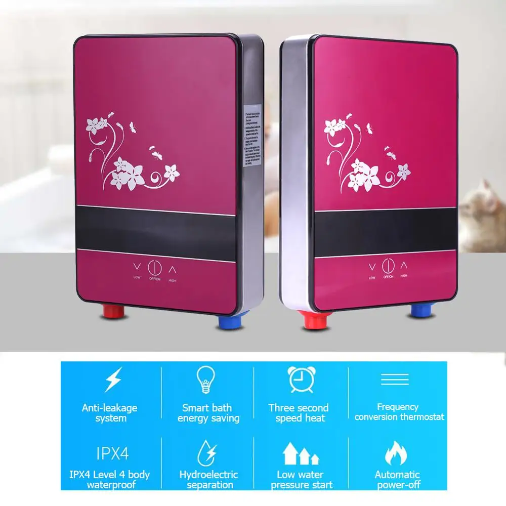 220V 6500W Tankless мгновенный Электрический нагреватель горячей воды для Кухня быстрый