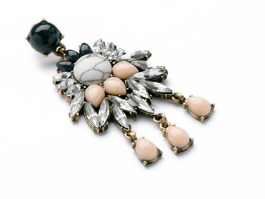 Новинка 2014 Модные Винтажные серьги с кисточками и камнями Богемская люстра