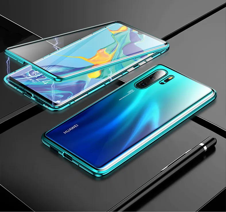Huawei P30 pro case Magnetic Adsorption Metal Case for huawei P20 lite P20pro mate20 frame transparent protective |