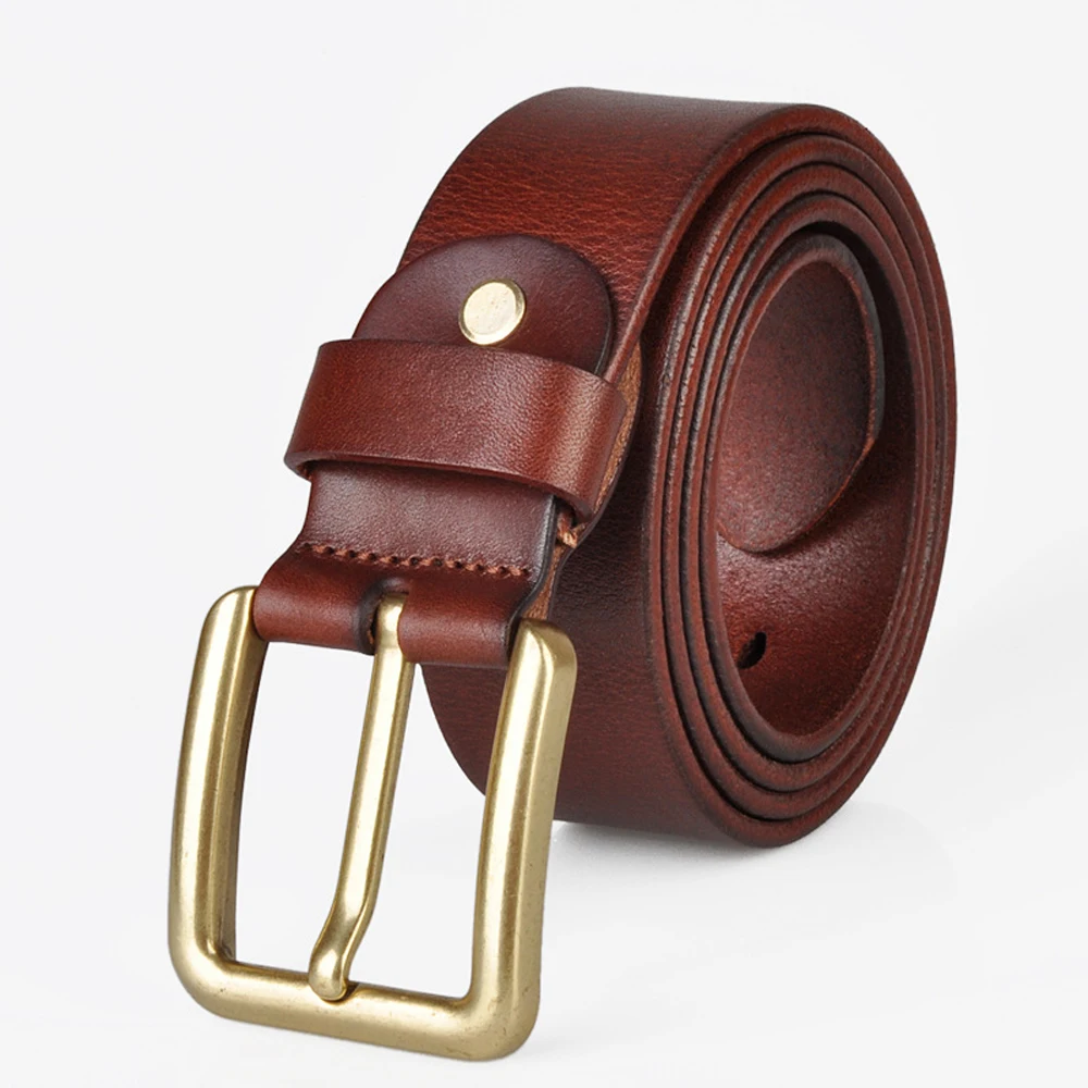 Hello guoguo классические ремни из воловьей кожи и сплава пряжки в форме штыря удобные
