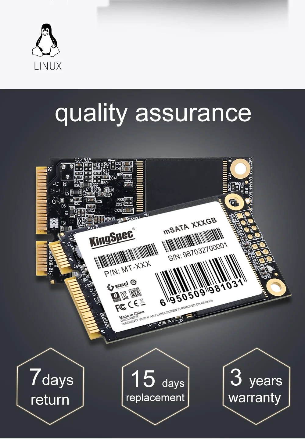 KingSpec mSATA SSD твердотельный диск SATA III 64 ГБ 120 ГБ 128 ГБ 240 ГБ 256 ГБ 500 ГБ 512 ГБ 1 ТБ ssd жесткий диск для ноутбука нетбука