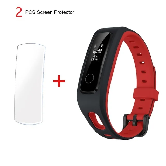 Red add three film huawei Honor Band 4, версия для бега, умный Браслет, пряжка для обуви, Land Impact, профессиональный совет, кнопка для сна - Цвет: Red add three film