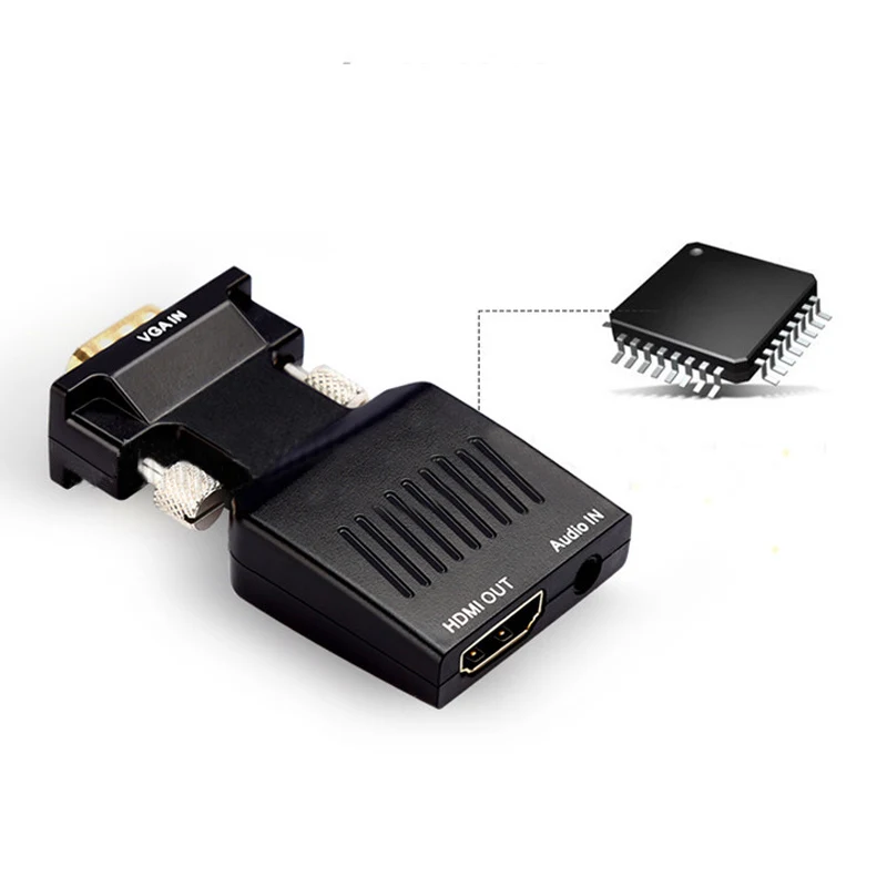 Urijk 1 шт. 40*16 мм HD VGA к HDMI разъемы Адаптер VAG с видео выходом 1080 P для ПК ноутбук