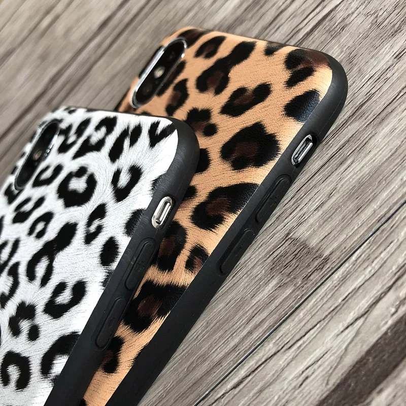 Чехол для телефона с леопардовым принтом iphone 7 8 Plus 6 6S X мягкий силиконовый чехол