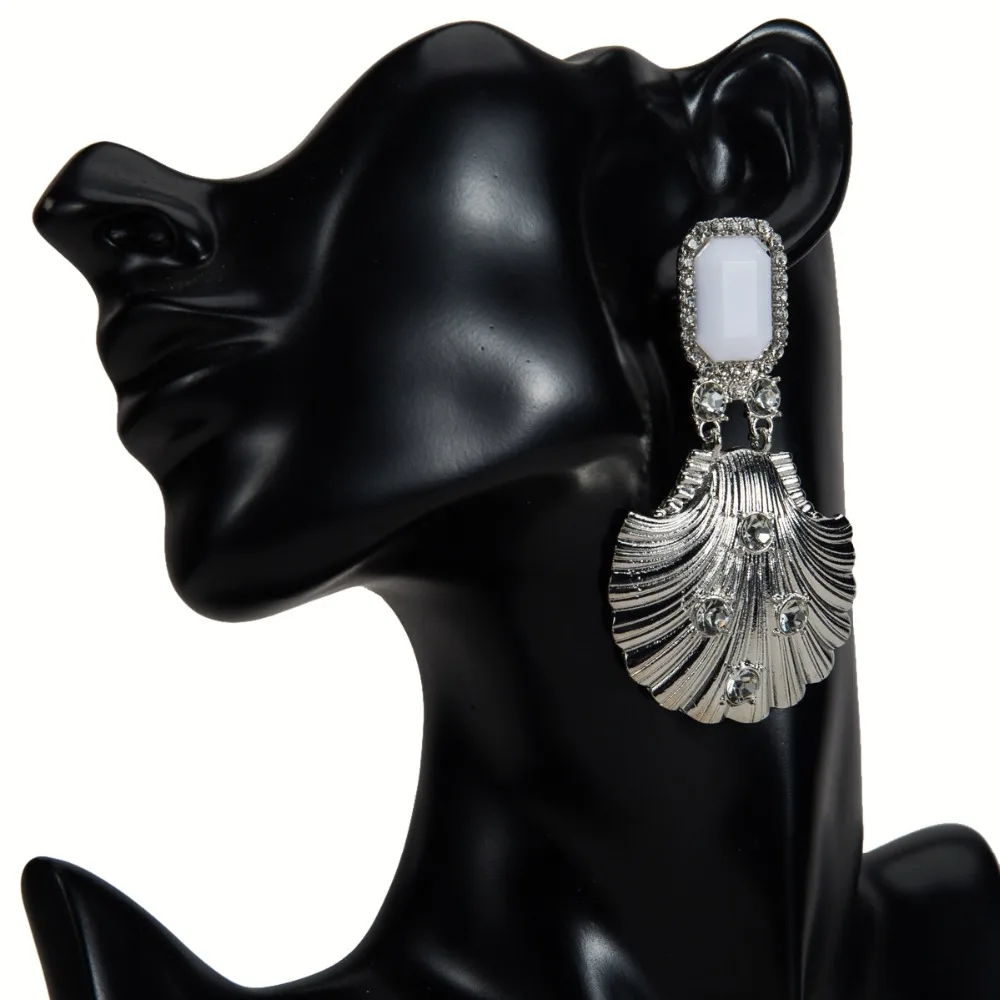 MuHan High-grade Euramerican Alloy Acrylic Earrings For Women Temperament Crystal Long Drop Jewelry Female Love Gift | Украшения и