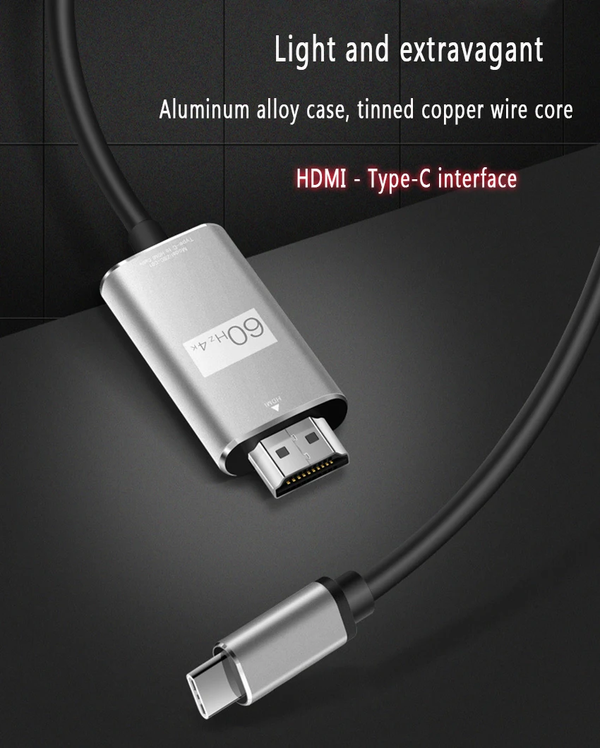 Тип usb C к HDMI 4 K UHD кабель, benfei USB 3,1 Тип C к HDMI адаптер мужчинами позолоченные шнур