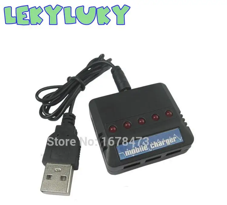 

3.7v 4 in 1 Charger box with USB Cable for 3.7v lithium Battery