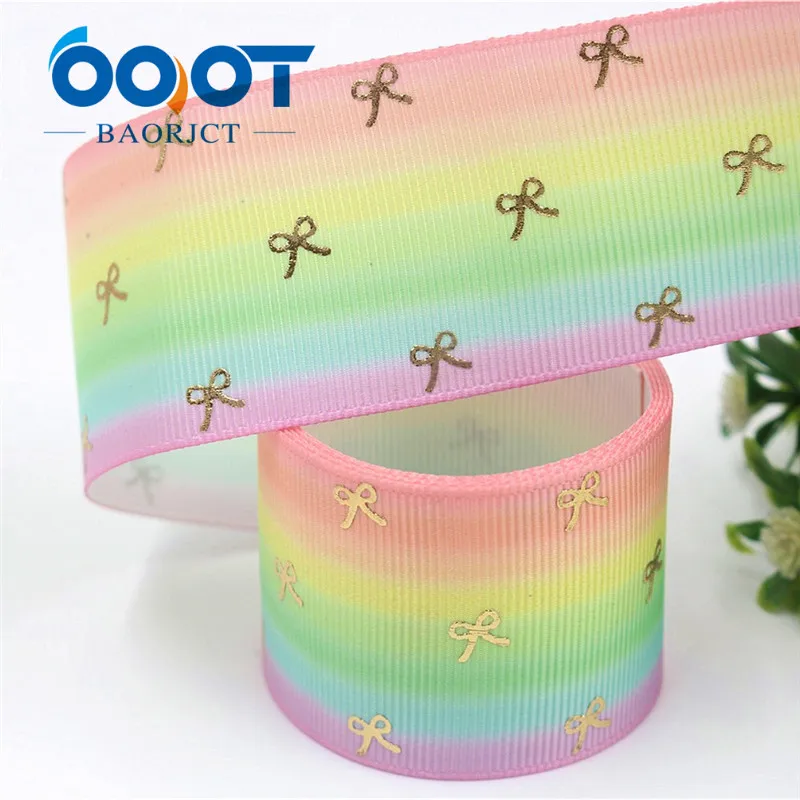 I-19625-1436 OOOT BAORJCT I-19625-1429, 10 ярдов 38 мм лазерный бант напечатанный корсажные ленты, Свадебная вечеринка украшения DIY материалы ручной работы - Цвет: I-19625-1436