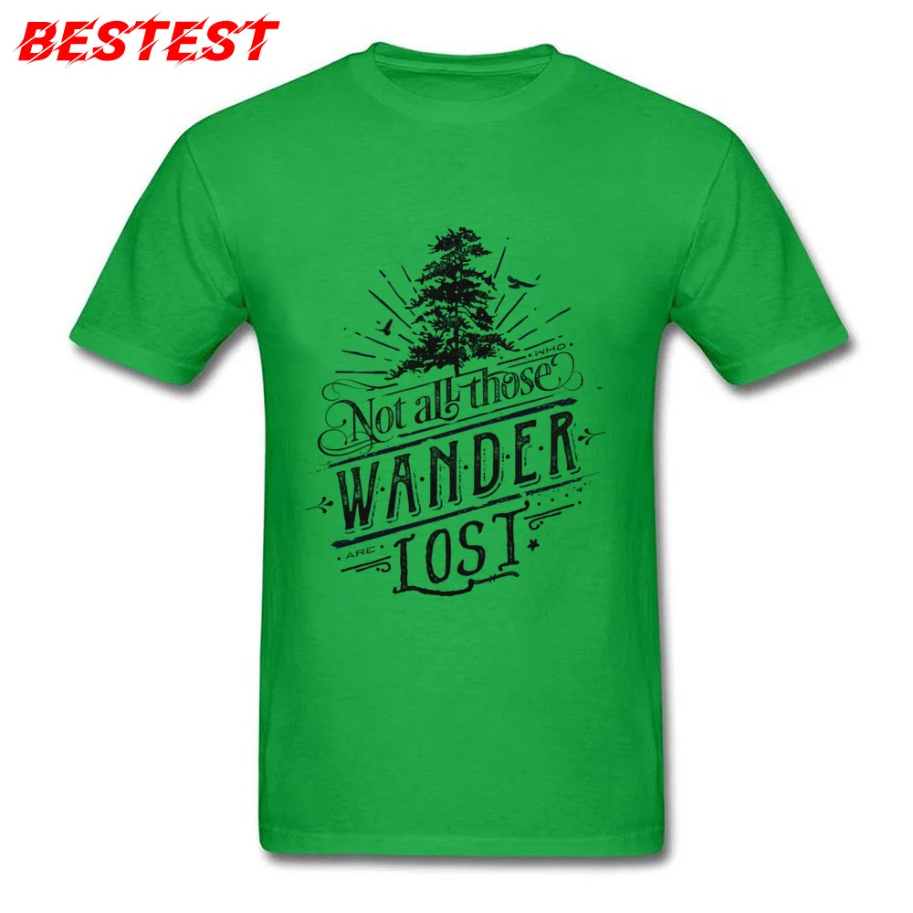 Футболка Wander Lost мужская повседневная белая футболка хлопковая одежда с вырезом