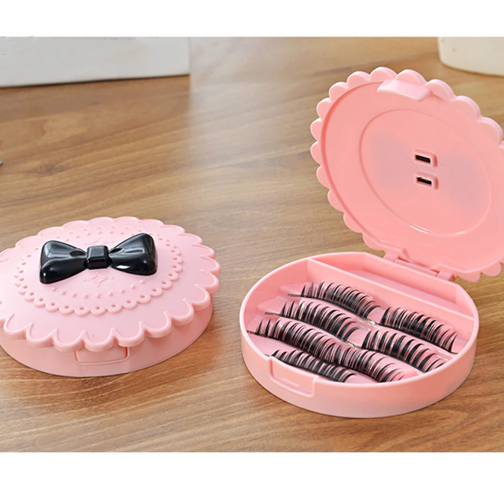 Милый трехуровневый контейнер для хранения ресниц акриловый дорожный