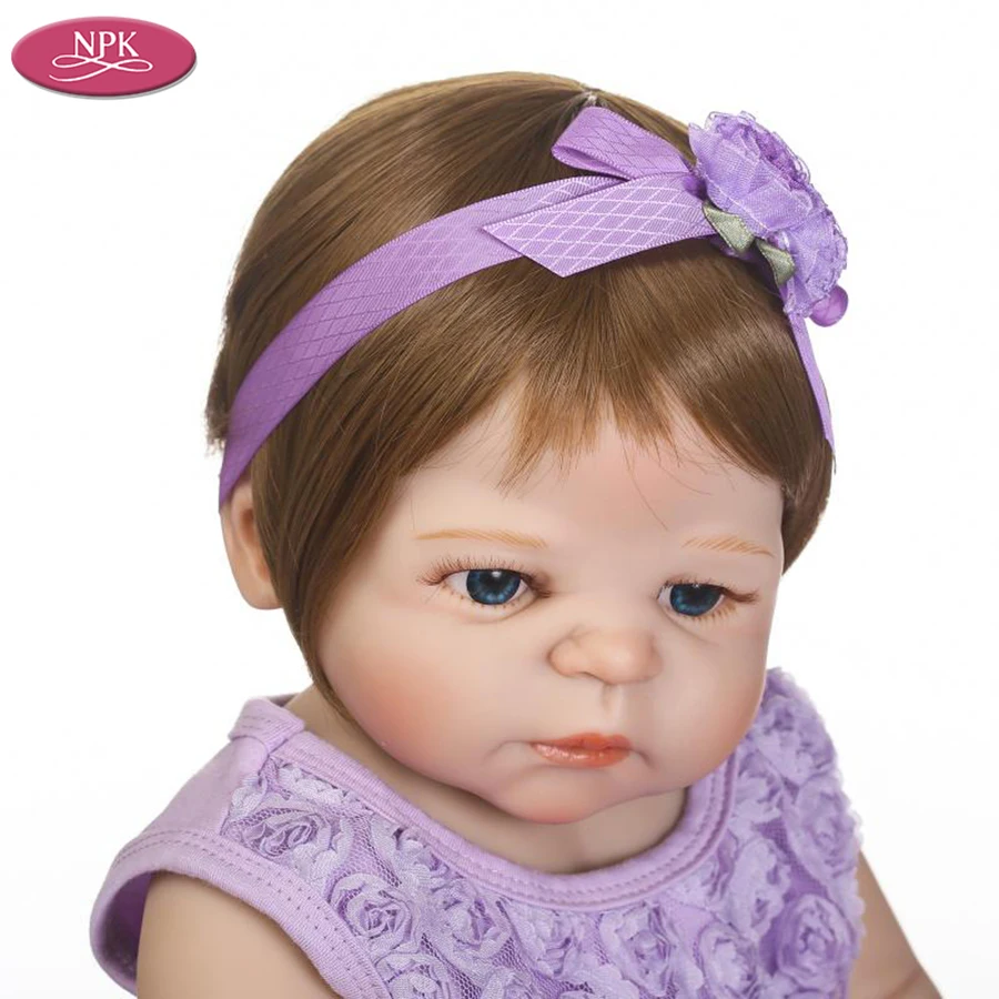 NPK Reborn Baby Doll Toys Силиконовые Реалистичные фиолетовые куклы для девочек игрушки
