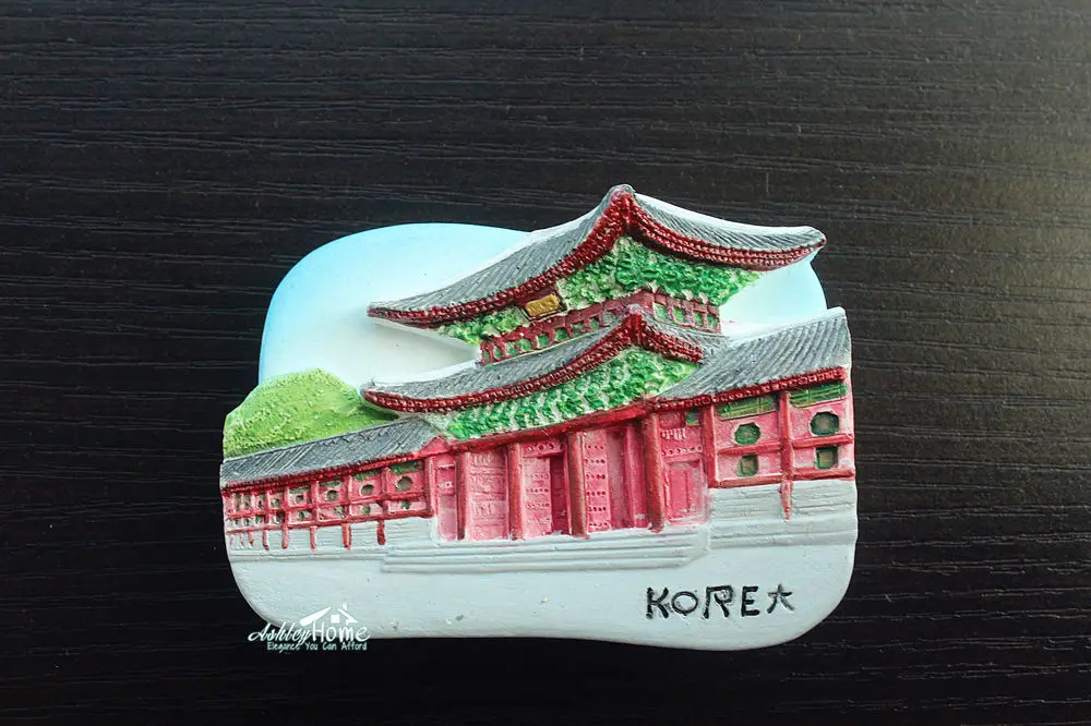 Корея дворец Gyeongbokgung туристический сувенир для путешествий 3D искусственная