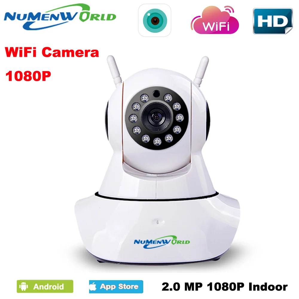 HD 1080P IP камера видеонаблюдения wifi sd 64 ГБ беспроводная p2p PTZ Wifi безопасности