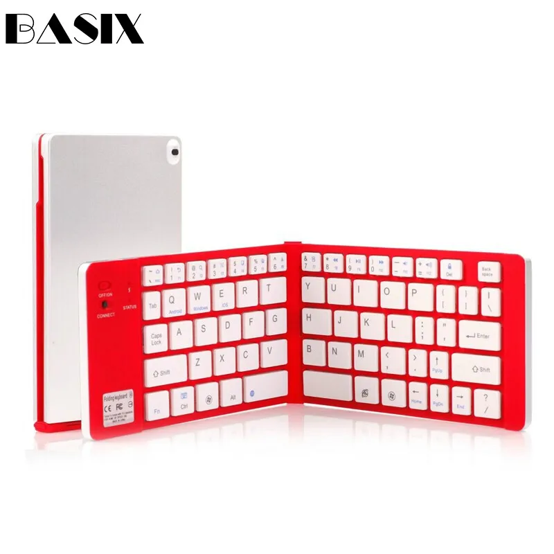 Basix 2 4G Беспроводная Bluetooth Keyboad мини беспроводная клавиатура складная для Windows Android