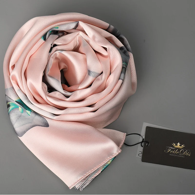 

[FEILEDIS] 2017 Silk Scarf Fashion Women's Shawl Multi-purpose Scarf Double-sided Replacement Use Scarf Series FD045