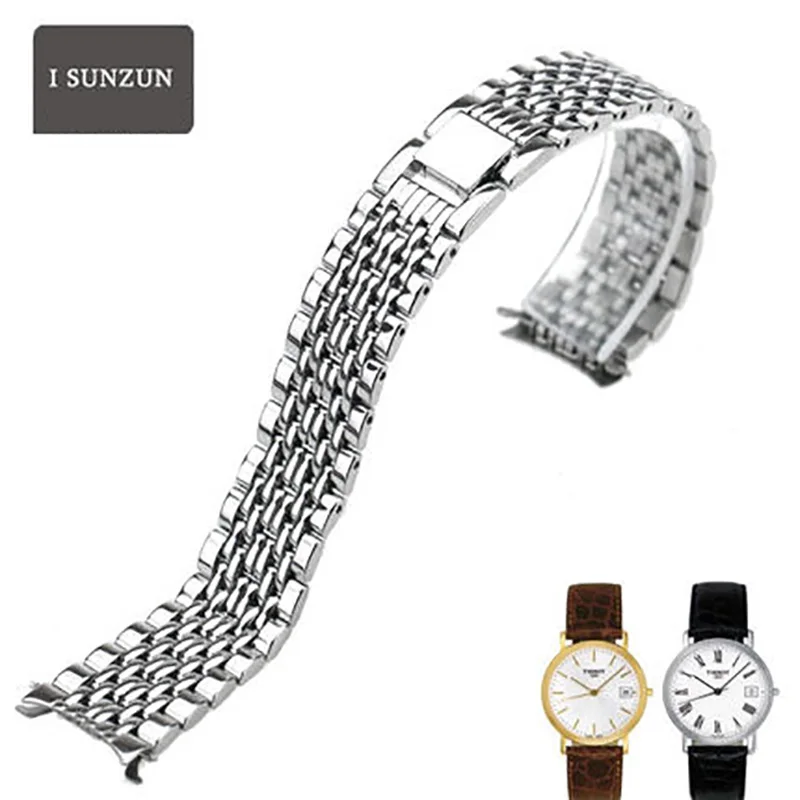 Женские ремешки для часов ISUNZUN классические из нержавеющей стали серии Tissot 1853