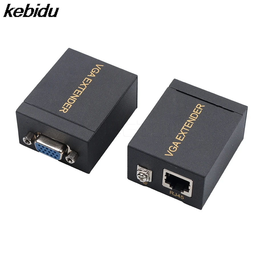 Kebidu 1 шт. VGA удлинитель Женский к Lan Cat5 Cat5e RJ45 Ethernet адаптер сигнала Отправитель