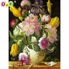 Новинка 3d Алмазная картина вышивка крестиком Цветочная вышивка мозаичный узор наборы стразов вазы с пионами квадратный полный укроп домашний декор