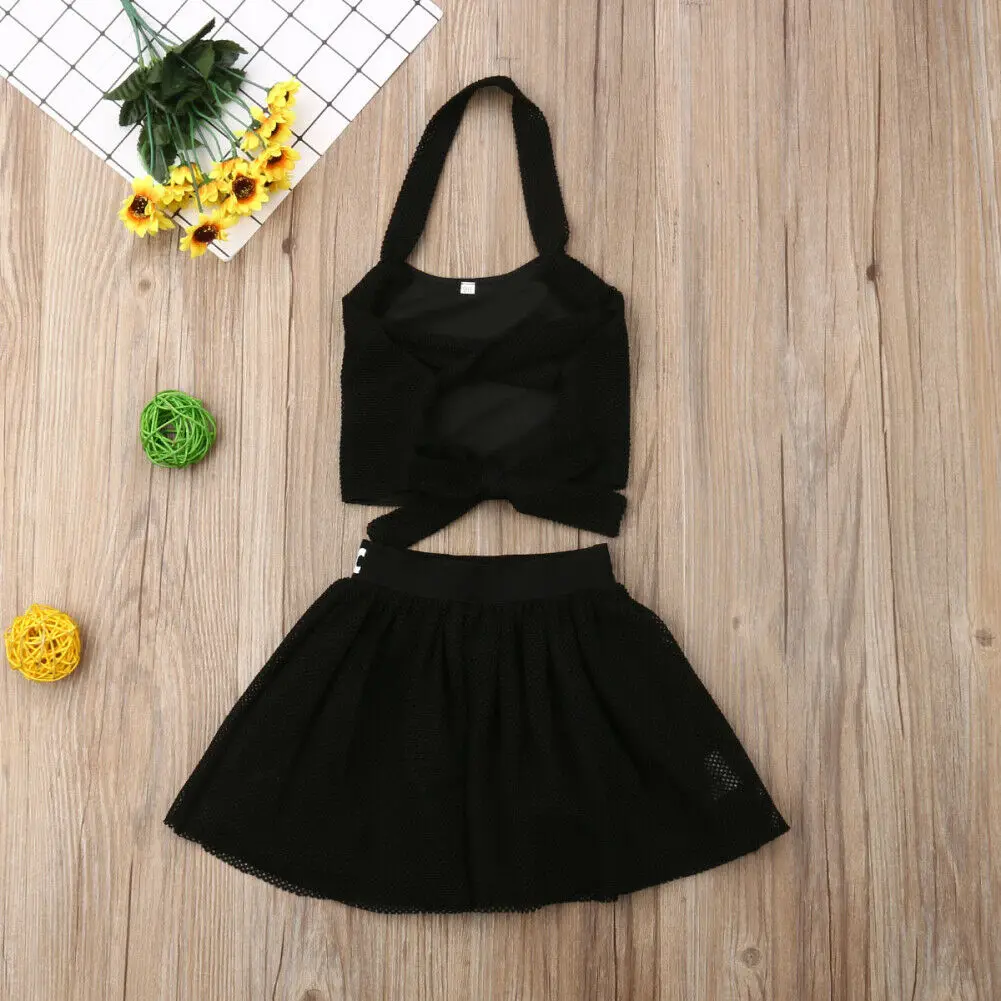 Сетчатый топ без рукавов с буквенным принтом для маленьких девочек спортивная