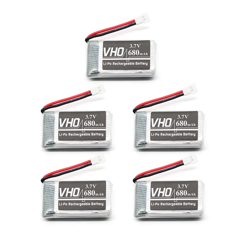 VHO 5 шт. 3 7 В 680 мАч Lipo Батарея для SYMA X5C X5SW X5S X5SC CX30W V977 QX95 QX90 QX80 E30 E30W|Детали и