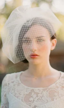 Двухслойная Тюлевая короткая свадебная фата LL23|veil wedding|short wedding veilmantilla veil |