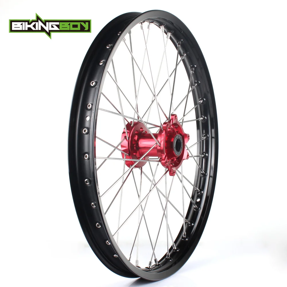 Передний обод колеса BIKINGBOY 21 дюйм Supermoto для Honda CR 125 250 R CR125R CR250R 2002 2013 CRF250R 2004 2017 CRF450R