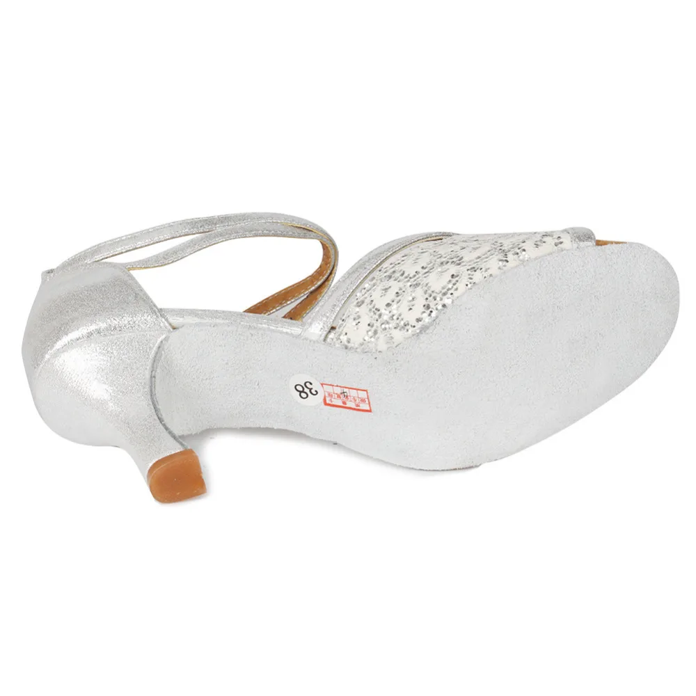 Ballroom New Professional Modern Latin Dance Shoes for Women/Girls/Ladies Tango&Salsa High Heeled  Indoor Dancing Sequine